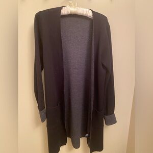 Black Open Front Cardigan